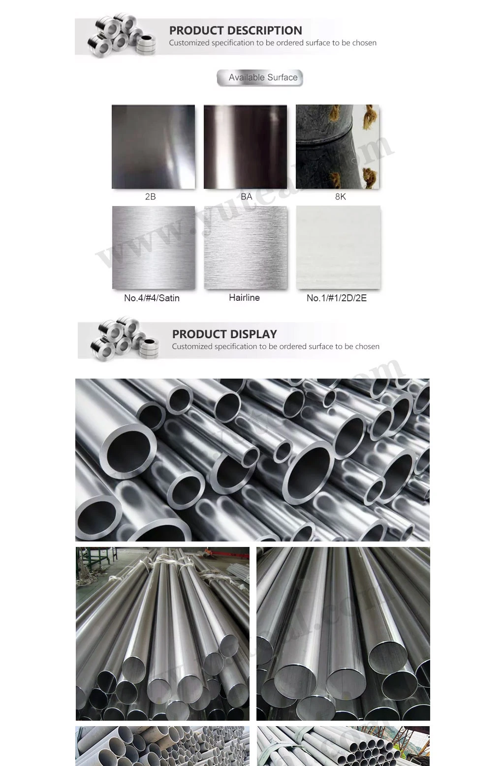 300 Series Industrial Round Stainless Steel Honing Tube High Grade Durable Seamless Steel Hydraulic Honing Tube